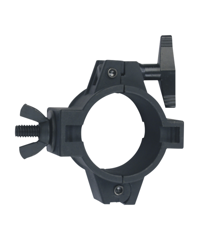 SHOWGEAR 50 mm Universal PVC Pipe Clamp SWL: 30 kg - PVC - black Clamps