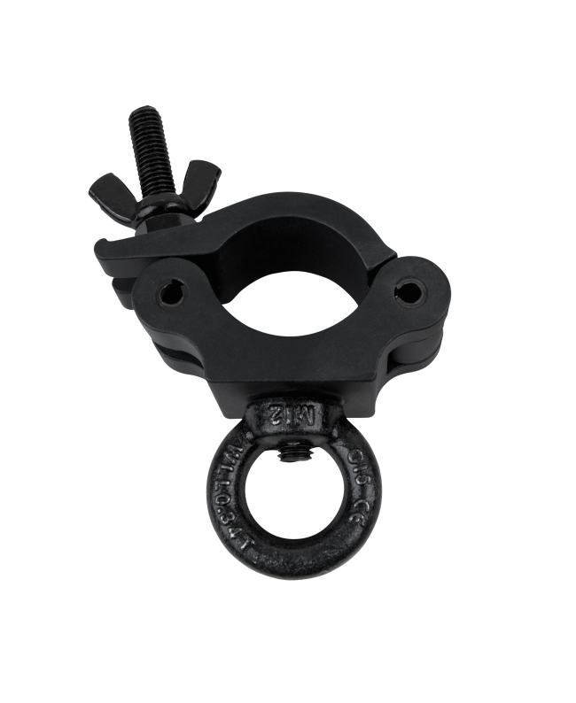 SHOWGEAR 50 mm Halbkupplung + Öse SWL: 340 kg - Aluminium - schwarz Haken