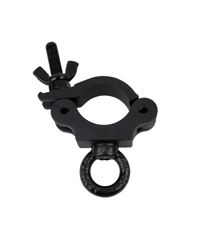 SHOWGEAR 50 mm Halbkupplung + Öse SWL: 230 kg - Aluminium - schwarz Haken