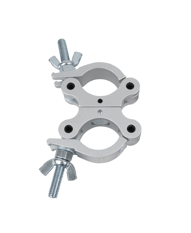 SHOWGEAR 50 mm Swivel Coupler SWL: 300 kg - aluminium - silver Clamps
