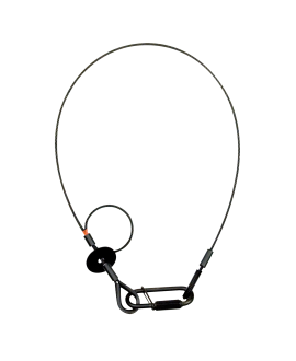 SAVEKING Sicherheitskabel 3 mm - BGV-C1 600mm, Schwarz Sicherheitskabel