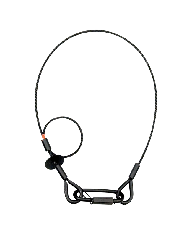 SAVEKING Safety Cable 4 mm - BGV-C1 600mm, Black Safety Cables