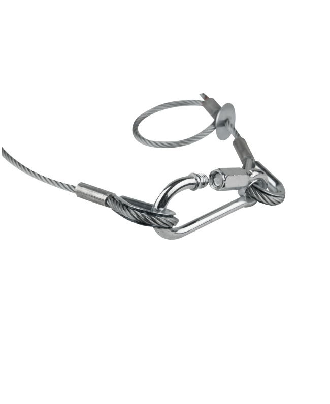 SAVEKING Sicherheitskabel 5 mm - BGV-C1 1.000mm, Silber Sicherheitskabel