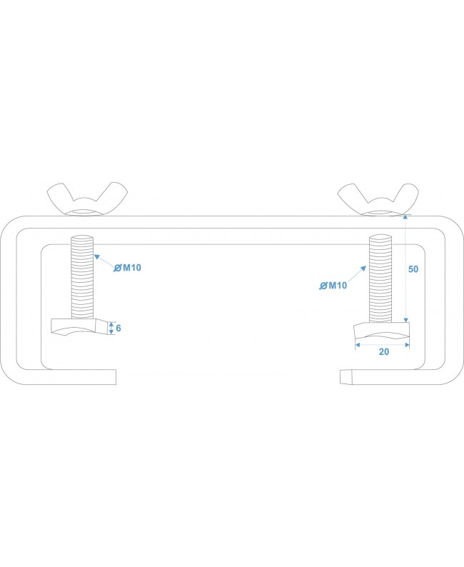 Eurolite TCH-50/30 Morsetto a C argento Ganci