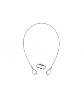 Eurolite Sicherungsseil A 3x600mm bis 5kg, silber Sicherheitskabel