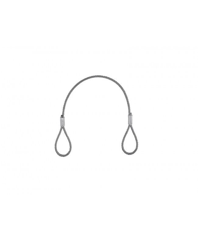 Eurolite Corda d'acciaio (SC) 400x3mm argento senza maglia rapida Cavi di sicurezza