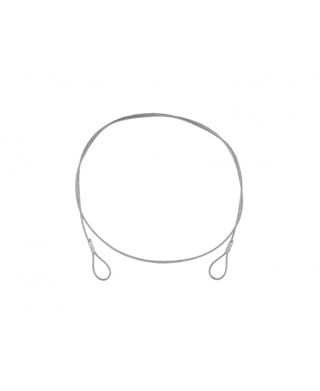 Eurolite Corda d'acciaio (SC) 900x3mm argento senza maglia rapida Cavi di sicurezza