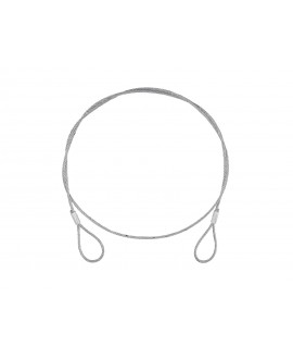 Eurolite Stahlseil (SC) 900x4mm silber Sicherheitskabel