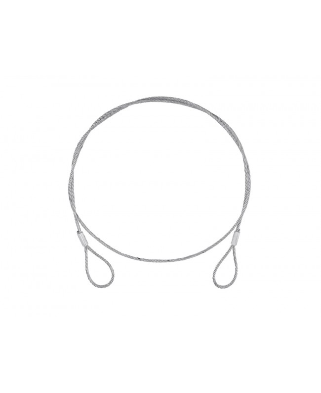 Eurolite Stahlseil (SC) 900x4mm silber Sicherheitskabel