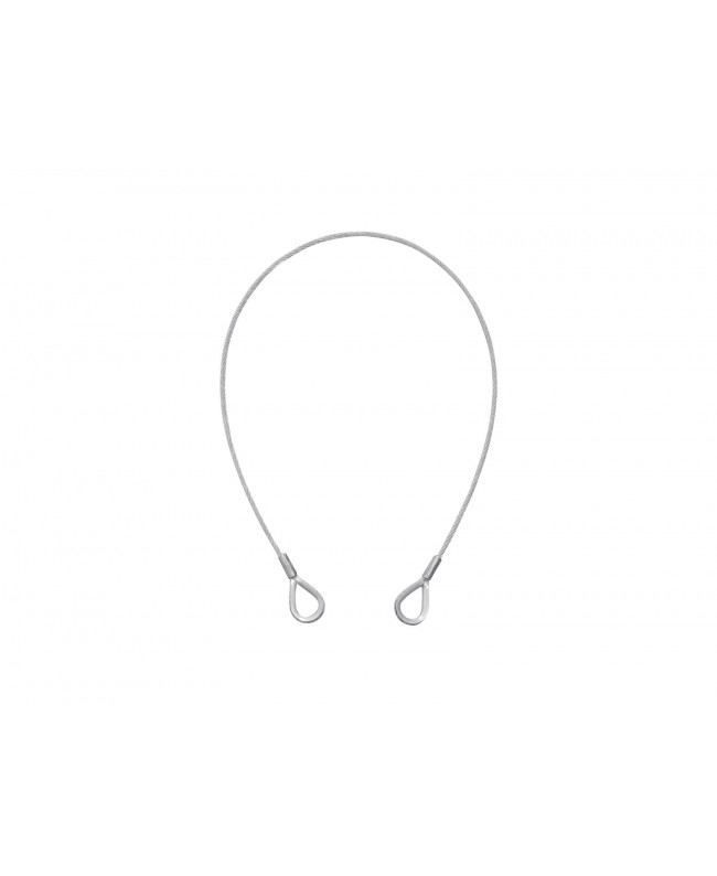 Eurolite Corda d'acciaio 600x3mm argento con ditali Cavi di sicurezza