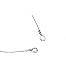 Eurolite Stahlseil 1000x4mm silber mit Kausche Sicherheitskabel