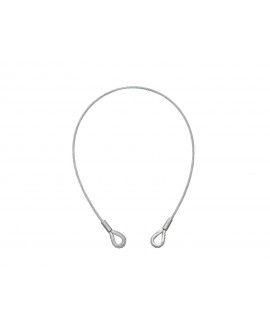 Eurolite Corda d'acciaio 1000x6 mm argento con ditale