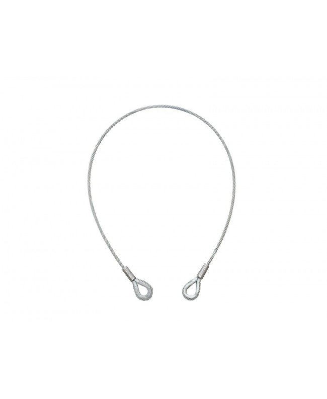 Eurolite Corda d'acciaio 1000x6 mm argento con ditale Cavi di sicurezza