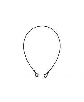 Eurolite Corda d'acciaio 1000x4mm nero con ditali