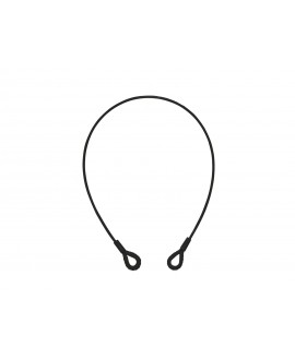 Eurolite Corda in acciaio 1000x6mm nera con ditali