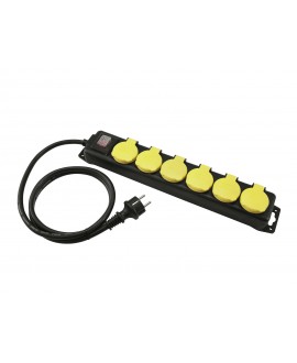 Eurolite Distributore 6 pieghe IP44 bk 5m Ciabatte