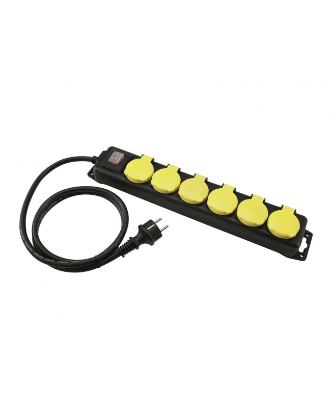 Eurolite Distributore 6 pieghe IP44 bk 5m Ciabatte