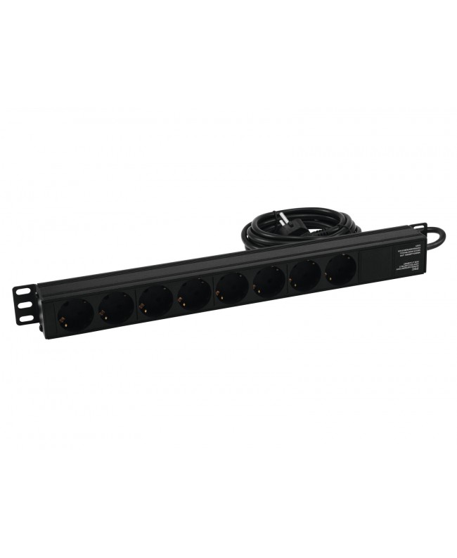 Eurolite Distributor R19-8 1U bk 2.7m 19" Power Strips