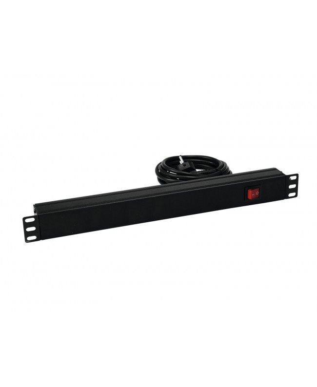 Eurolite Steckdosenleiste R19-8 1HE sw 2,7m 19" Steckleisten