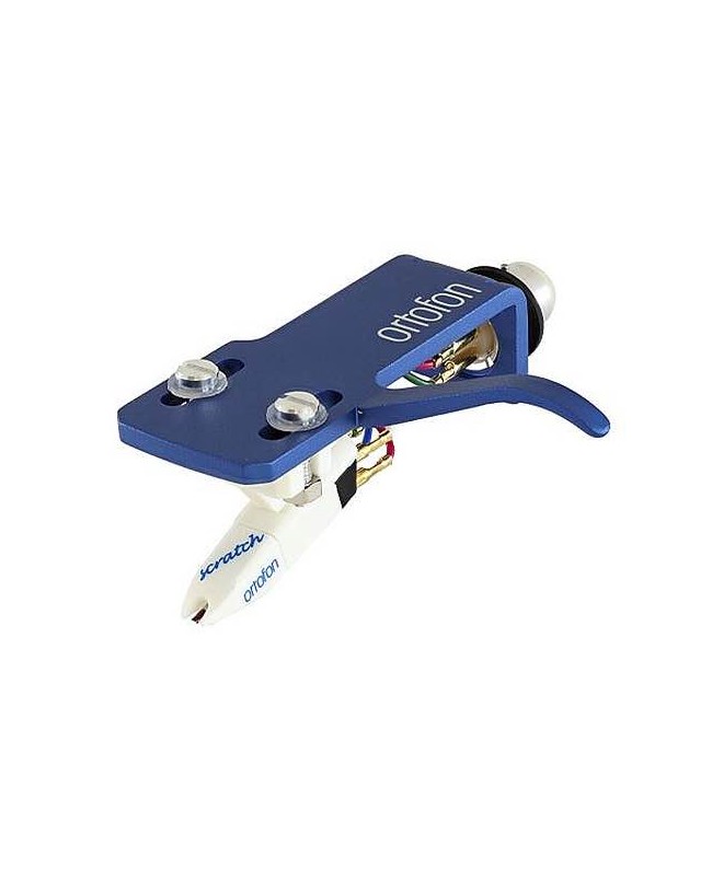ORTOFON Om Scratch White On Sh4 Blue Headshell