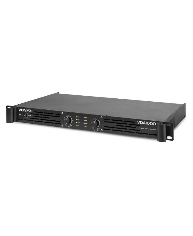 Vonyx VDA1000 PA Amplifier 1U 2 x500W Amplificatori