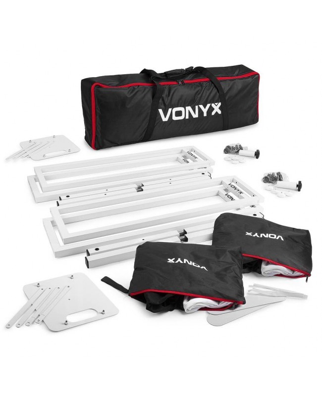 Vonyx DJP165 DJ Plinth Set +lycra+bag Speaker Supports