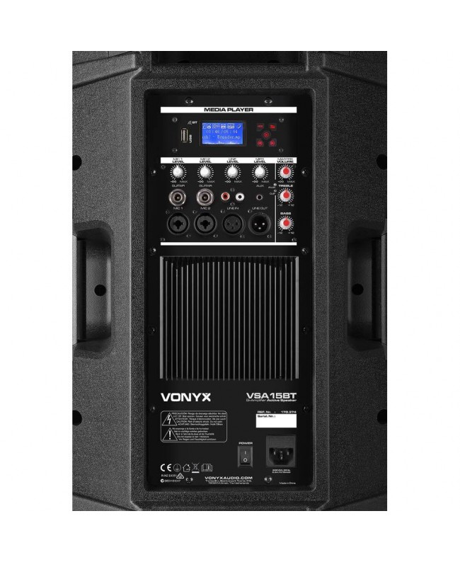 Vonyx VSA15BT Bi-Amp.Aktiv 15 1000W BT Aktive Lautsprecher