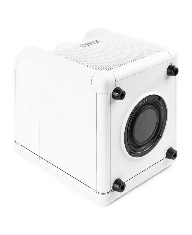 Vonyx SBS50W BT Karaoke Sp Mic LED WHT Altoparlanti Hi-Fi