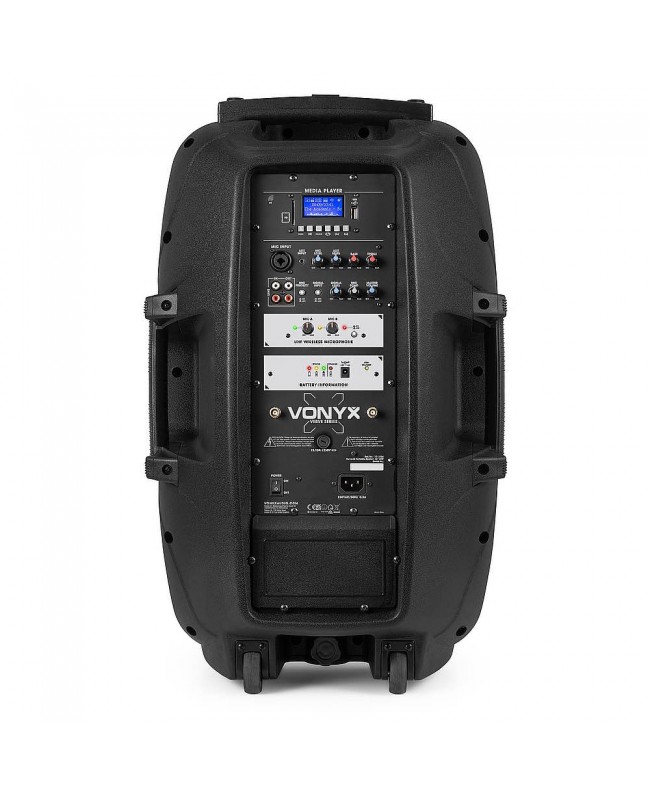 Vonyx Verve46 Port.System 15 UHF 1000W Akkubetriebene PA-Lautsprecher