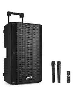 Vonyx VSA700 Port.System 15 2HH UHF Akkubetriebene PA-Lautsprecher