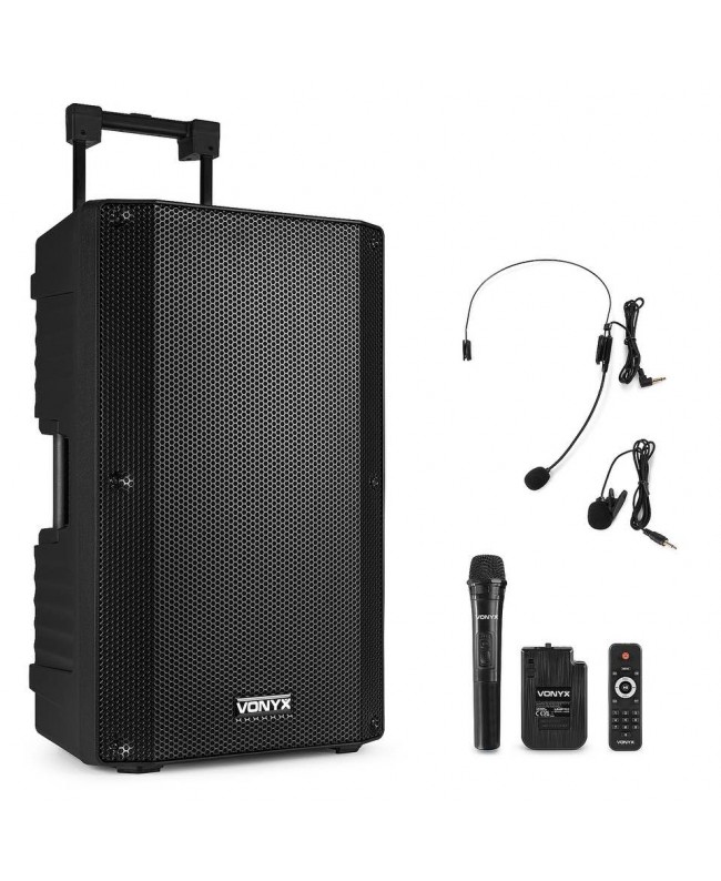 Vonyx VSA700-BP Port.System 15HH+BP UHF Battery powered PA