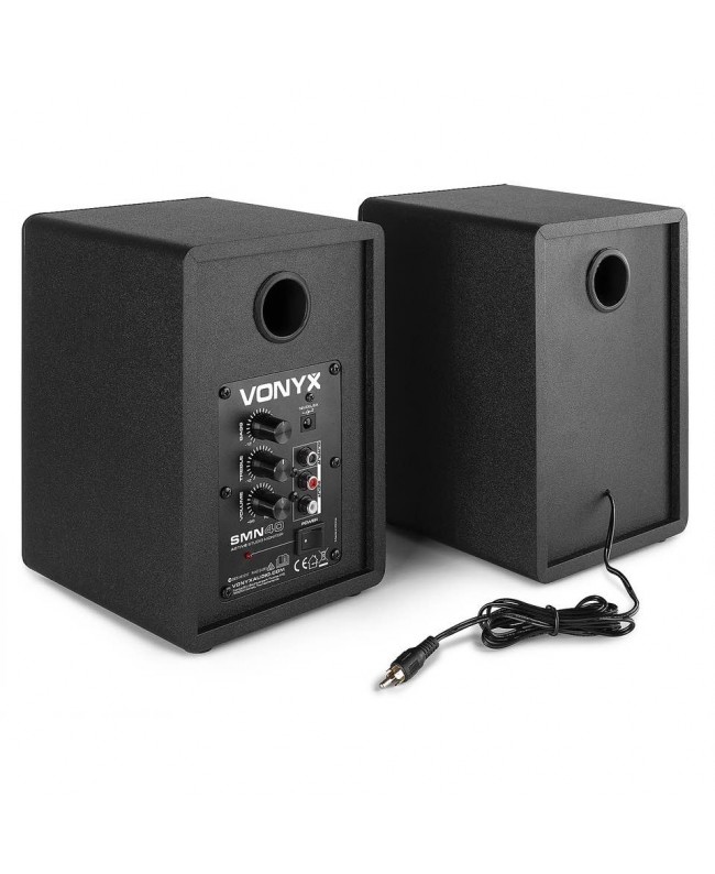 Vonyx SMN40B Act.StudioMonitor 4Pair Blk Active Nearfield Monitors