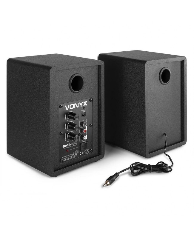 Vonyx SMN40W Act.StudioMonitor 4Pair Wht Active Nearfield Monitors