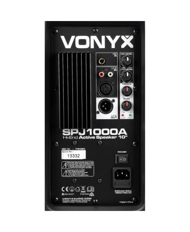 Vonyx SPJ-1000A Hi-End Active 10inch Casse Passive