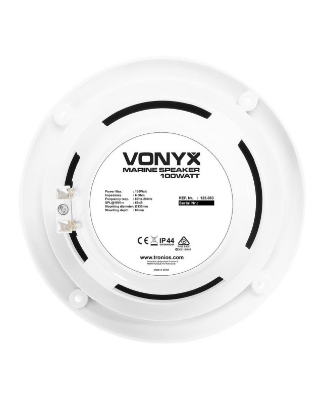 Vonyx MSV65 Marine Speaker 6.5100W Wall Mount Speakers