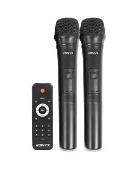 Vonyx SPJ-PA912 Mobile Amp ABS 12 2 UHF Diffusori a batteria
