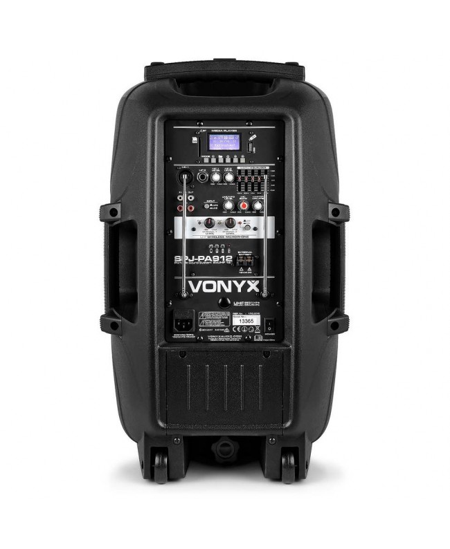 Vonyx SPJ-PA912 Mobile Amp ABS 12 2 UHF Battery powered PA
