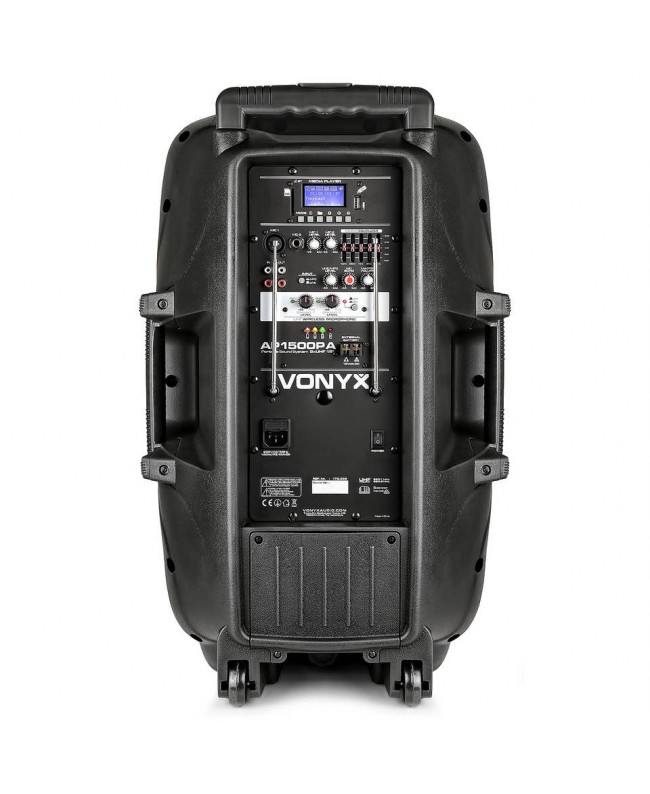 Vonyx AP1500PA Mobile Amp 15 BP-HH-UHF Diffusori a batteria