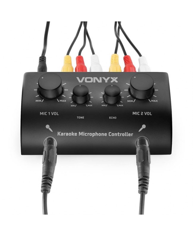 Vonyx AV430B Karaoke Microph. Contr.Blk Zubehör