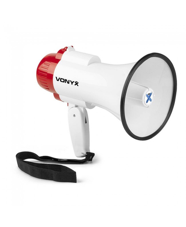 Vonyx MEG025 25W rec,sirene,Batt,USB,BT Megaphones