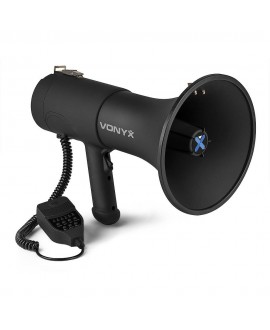 Vonyx MEG075 75W rec,sir,Batt,micr,USB,BT Megaphones