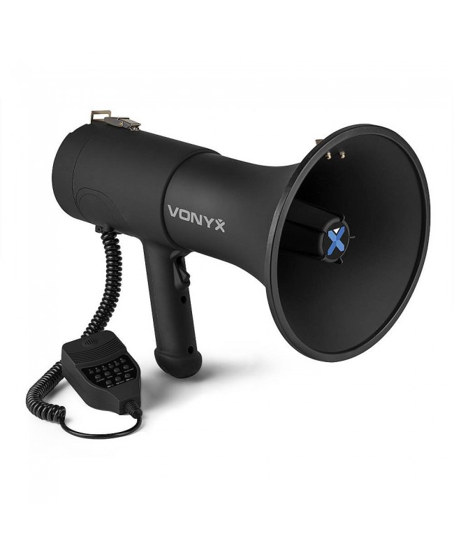 Vonyx MEG075 75W rec,sir,Batt,micr,USB,BT Megaphones