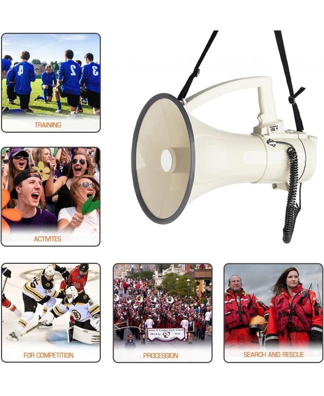 Vonyx MEG120 120W rec,sir,Batt,mic,USB,BT Megaphones