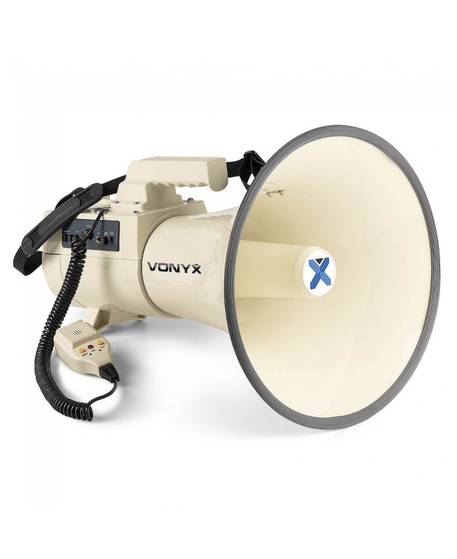 Vonyx MEG150 200W rec,sir,Batt,mic,USB,BT Megaphones