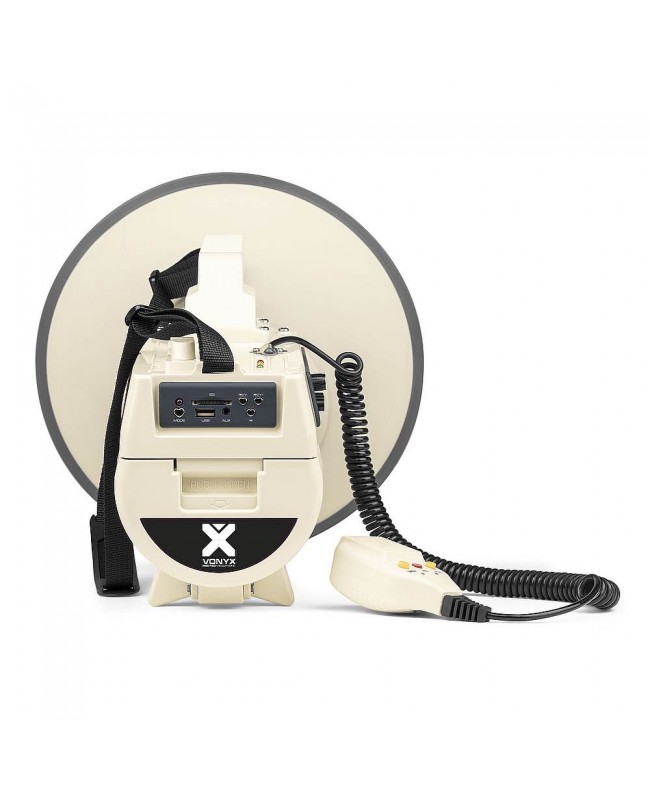 Vonyx MEG150 200W rec,sir,Batt,mic,USB,BT Megaphones