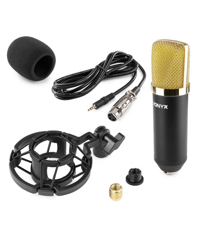 Vonyx CM400B Studio Cond. Micro 48V Schwarz Großmembran-Mikrofone