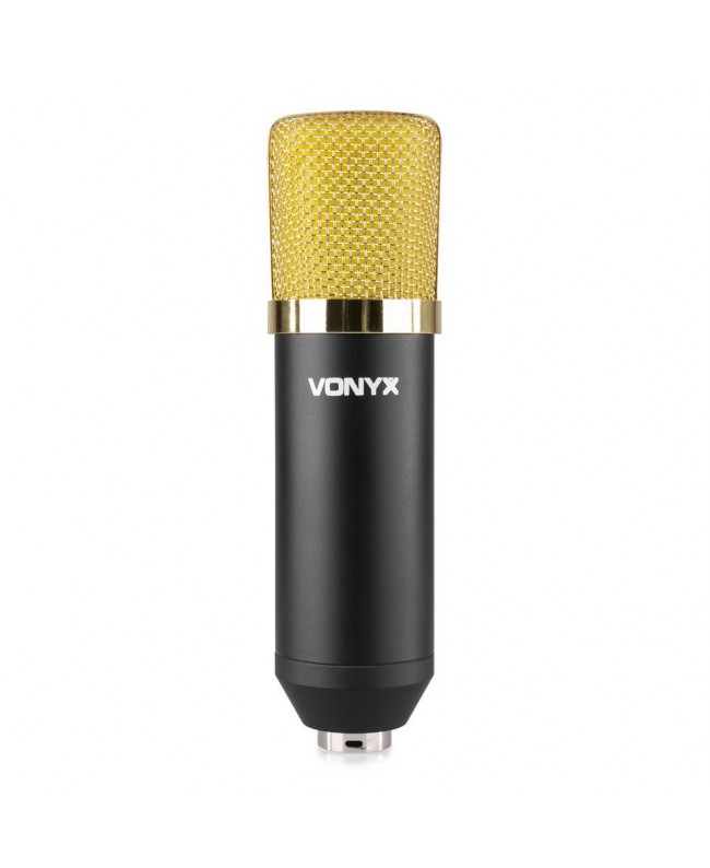 Vonyx CMS400B Studiogarnitur micro Cond Gold USB Mikrofone
