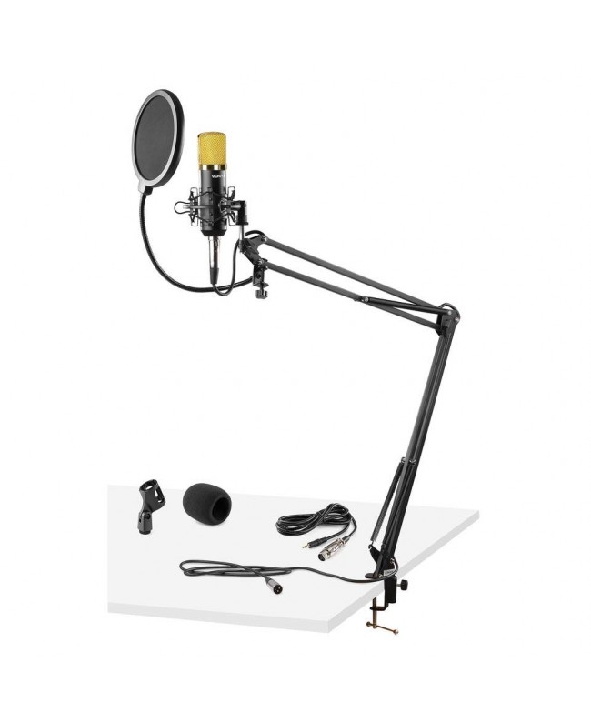 Vonyx CMS400B Studiogarnitur micro Cond Gold USB Mikrofone