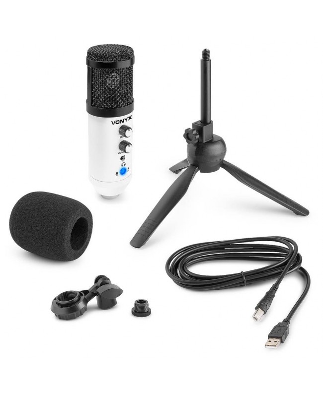 Vonyx CM320W Studio Micro USB White USB Microphones