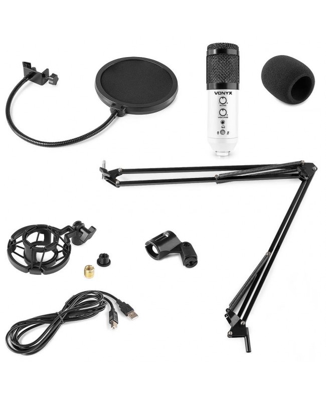 Vonyx CMS320W Stud.MicroSet USB Weiß USB Mikrofone